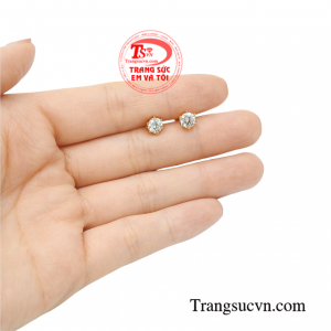 Bông tai nụ xinh xắn bảo hành uy tín.