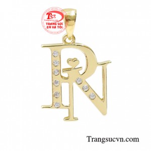 Chữ Lồng PN Vàng 18k đảm bảo chất lượng, thiết kế tinh tế, hợp thời trang