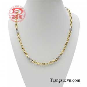 Dây chuyền nam thiếu gia vàng tây 10k bền đẹp, sáng bóng.