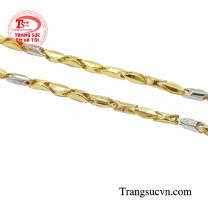 Dây chuyền nam vàng tây phong cách