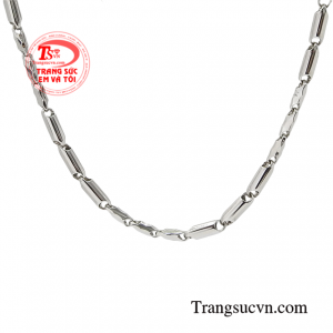 Dây chuyền vàng trắng dành cho nam giới giao hàng trên toàn quốc.