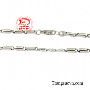Dây chuyền vàng trắng thành đạt chất lượng.