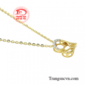 Dây liền mặt trái tim tình yêu nữ tính.