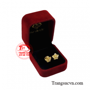 Hoa tai vàng nữ hoa mai nữ tính.