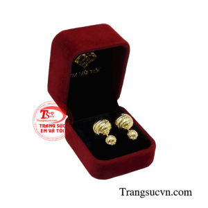 Hoa tai vàng tây nữ thời thượng bền đẹp.