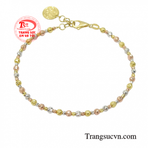 Lắc tay bi vàng trang nhã 10k mang đến vẻ trẻ trung tạo nét bừng sáng cho đôi bàn tay của người đeo