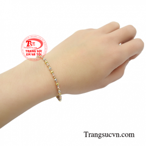 Lắc tay bi vàng trang nhã thời trang