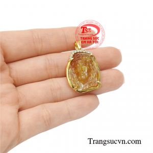 Mặt chúa Giê su an lành vàng 14k chất lượng