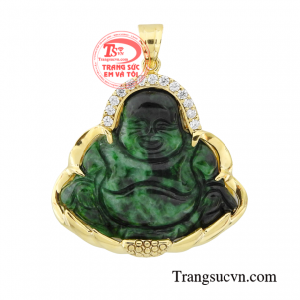 Mặt dây di lặc an nhiên được chế tác tỉ mỉ từ ngọc cẩm thạch chất lượng cao đem đến sự sang trọng đẳng cấp cho người dùng.