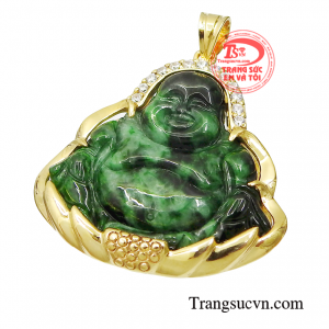Mặt di lặc bọc vàng giúp người đeo luôn gặp được nhiều điều may mắn, hóa giải muộn phiền âu lo.