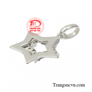 Mặt dây vàng trắng xinh xắn món quà đáng yêu dành cho cô gái của bạn.