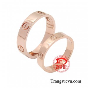 Nhẫn cưới vàng hồng chung đôi minh chứng tình yêu đôi lứa