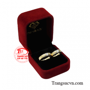 Nhẫn cưới vàng tây xu hướng giao hàng tận nơi.