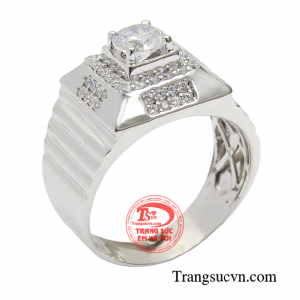 Nhẫn nam vàng cá tính mang đậm dấu ấn khác biệt của phái mạnh. 