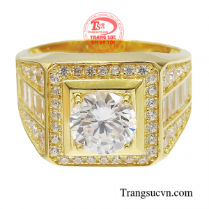 Với chiếc nhẫn này phái mạnh có thể thỏa sức phối cùng các bộ trang phục khác nhau dù là đi chơi hay đi làm.