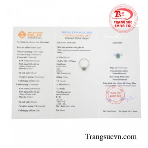 Nhẫn nữ ngọc lục bảo tinh tế