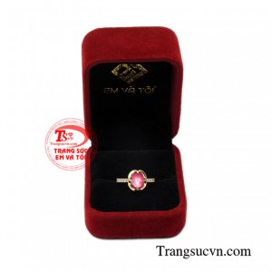 Nhẫn nữ ruby sao tài lộc thanh lịch.