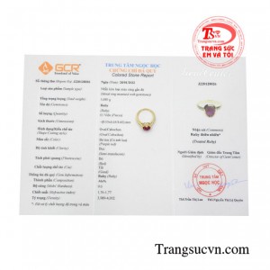 Nhẫn nữ ruby sao tài lộc