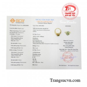 Nhẫn vàng nữ peridot sang trọng