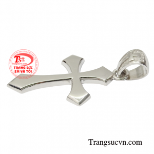 Mặt thánh giá vàng trắng 18k giao hàng nhanh trên toàn quốc.