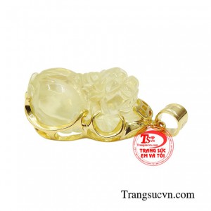 Tỳ hưu thạch anh vàng thịnh vượng cao cấp dành tặng người bạn yêu thương