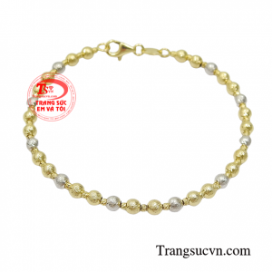 Vòng tay bi vàng yêu kiều 10k nhập khẩu Italy xinh xắn mang đến vẻ trẻ trung và hiện đại đến cho nữ giới.