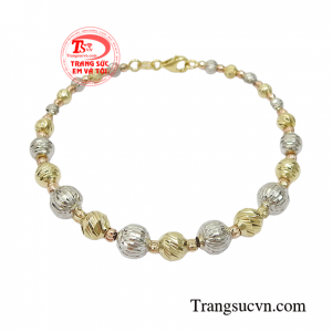 Vòng tay vàng tây cá tính 10k thiết kế tinh xảo, độc đáo