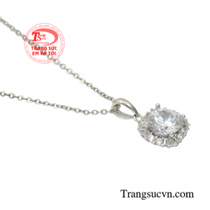 Bộ trang sức vàng trắng dành cho nữ giới thanh toán an toàn.