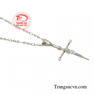 Bộ thánh giá vàng trắng thời trang cầu nguyện.