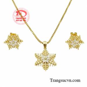 Bộ trang sức nữ bông tuyết sẽ không làm bạn phải thất vọng.