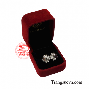 Bông tai vàng trắng ấn tượng chất lượng.