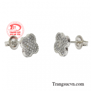 Đôi hoa tai lộng lẫy với những viên đá nhỏ được kết hợp với nhau tạo nên đôi hoa tai đầy lôi cuốn.