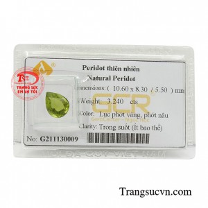 Đá peridot ép vỉ cát tường màu sắc đẹp, chất lượng đá đảm bảo