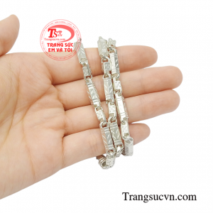 Dây chuyền nam bạc thịnh vượng nam tính.