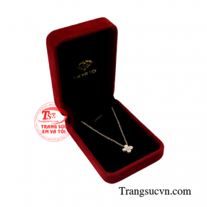 Dây chuyền vàng hồng kim cương tinh tế, bắt mắt.