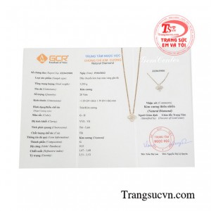 Dây chuyền vàng hồng kim cương