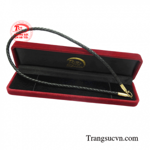 Dây da bọc vàng chất lượng, chế tác theo yêu cầu khách hàng