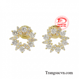 Hoa tai nữ vàng quý phái 10k nhập khẩu Hàn Quốc kiểu dáng tinh xảo, sang trọng.