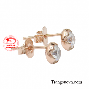 Hoa tai vàng hồng 10k nhập khẩu Hàn Quốc giao hàng nhanh, thanh toán an toàn.