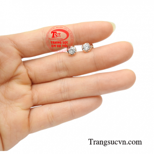 Hoa tai vàng hồng phong cách thời trang phái đẹp hiện đại