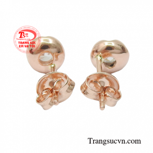 Hoa tai vàng hồng phong cách thời trang phái đẹp