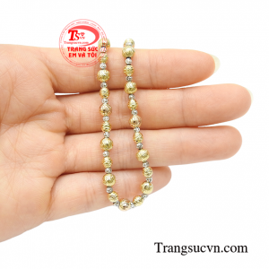 Lắc bi vàng sang trọng đẹp, thời trang