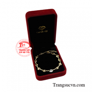 Lắc nữ vàng hiện đại tinh tế.