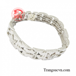 Lắc tay nam vàng trắng đẳng cấp đẹp tinh tế