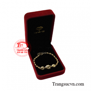 Lắc tay nữ vàng thanh tú 10k bền đẹp.