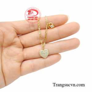 Lắc tay trái tim phong cách cao cấp