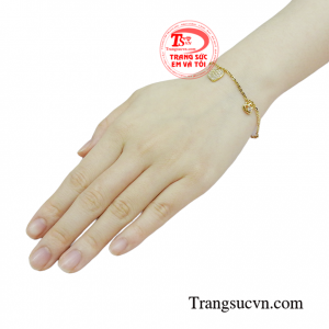 Lắc tay trái tim phong cách đẹp, sang trọng