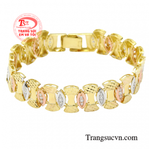 Lắc tay vàng tây hiện đại 10k nhập khẩu từ Hàn Quốc là dòng sản phẩm bán chạy nhất hiện nay.