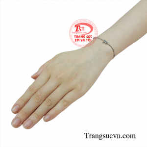 Lắc tay vàng trắng dễ thương