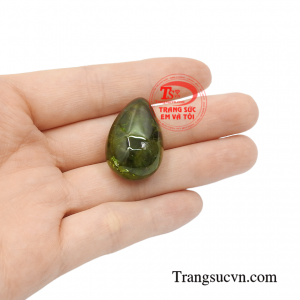 Mặt đá peridot chất lượng có giấy kiểm định.